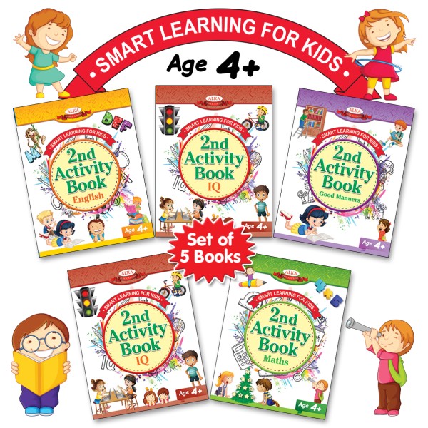 Smart Learning For Kids - 2nd Activity Book Age 4+ - Set Of 5 Books